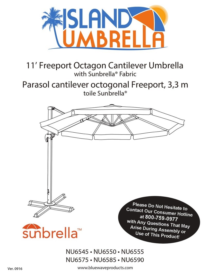 Island Umbrella sunbrella NU6545 quick start guide Island Umbrella sunbrella NU6545 quick start guide