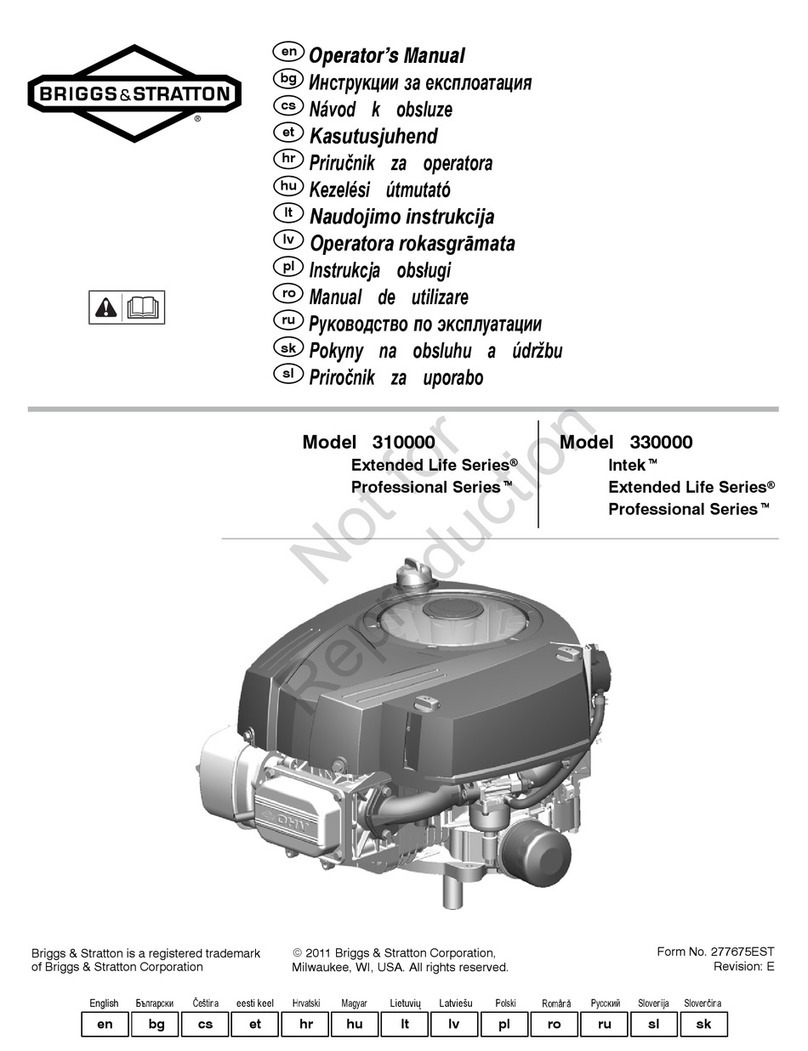 Briggs & Stratton 310000 VERTICAL SERIES Operator's manual