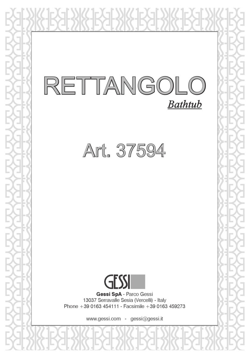 Gessi RETTANGOLO 37594 quick start guide Gessi RETTANGOLO 37594 quick start guide