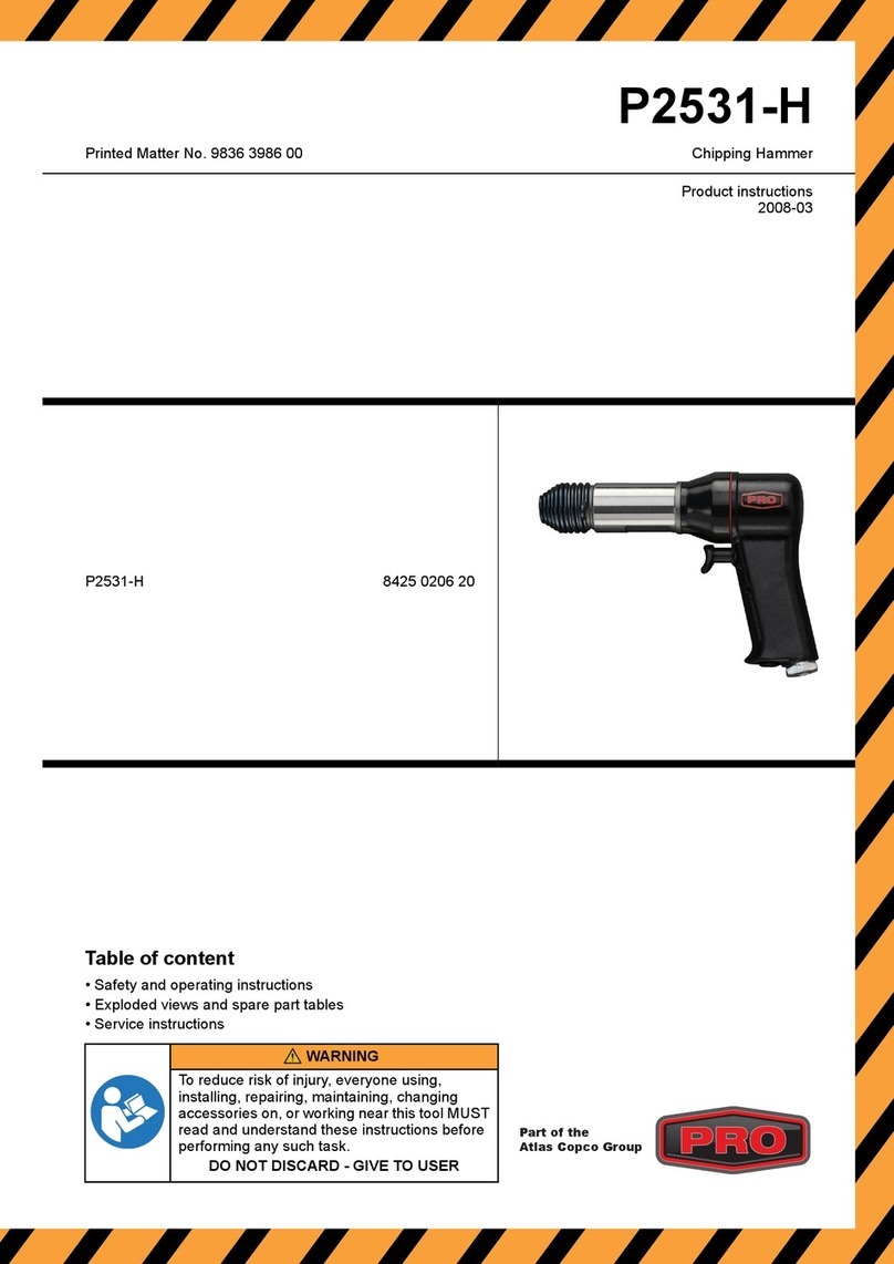Atlas Copco P2531-H Product instructions