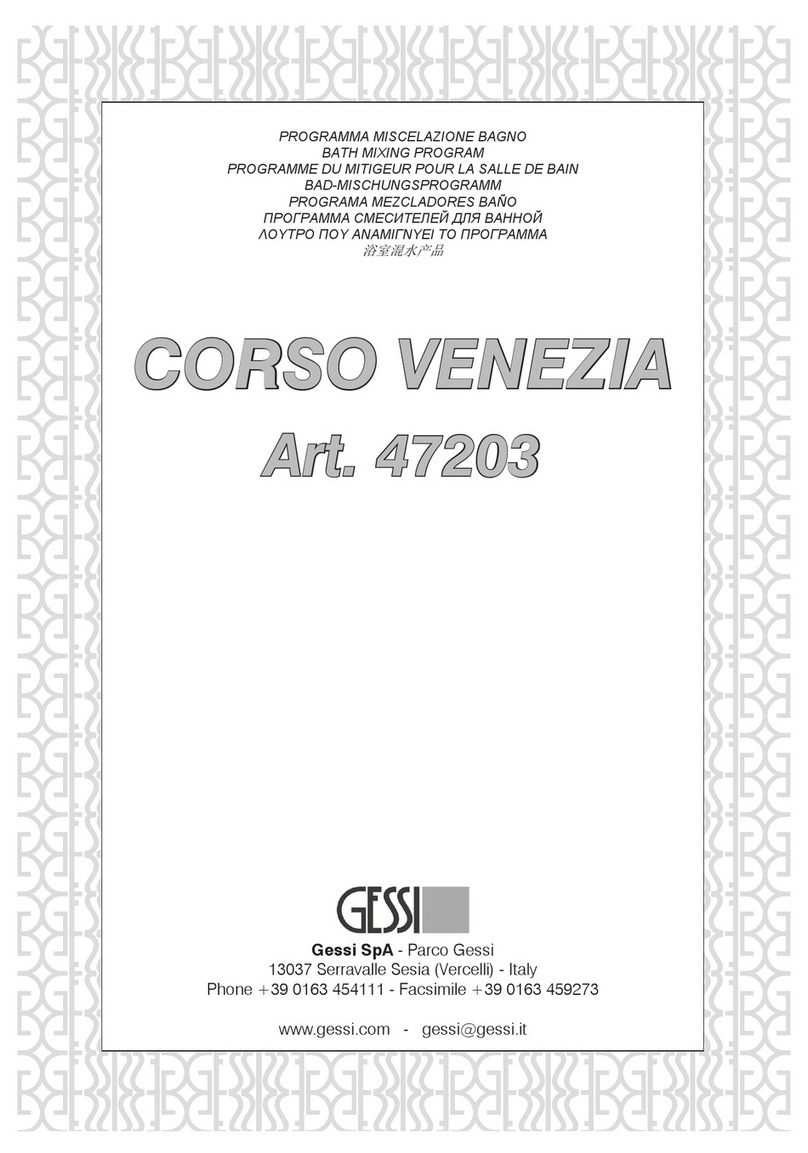 Gessi CORSO VENEZIA 47203 Bath Mixing Program