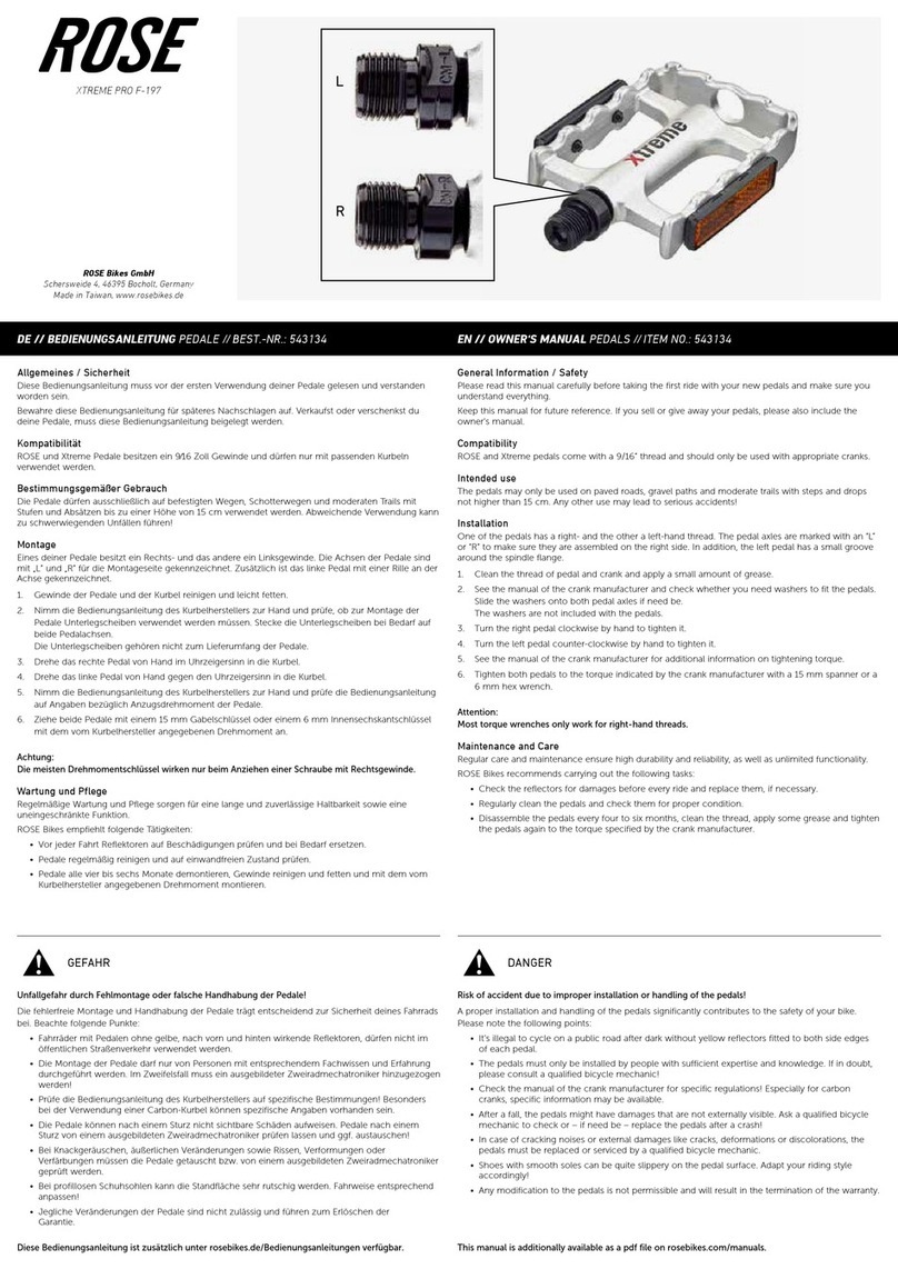 ROSE Bikes XTREME PRO F-197 owner's manual