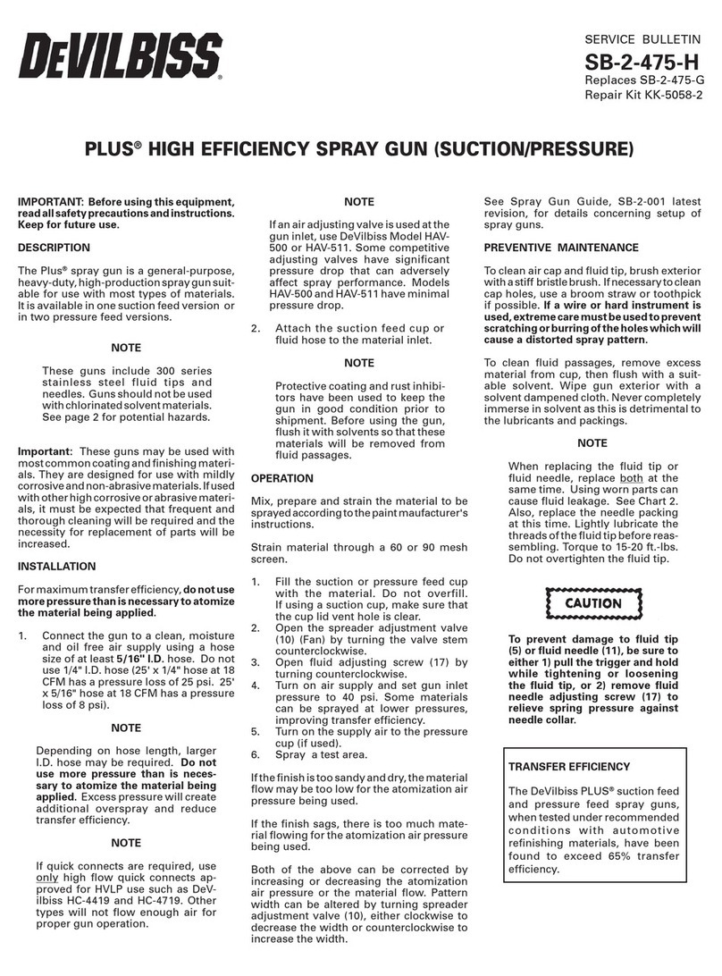 DeVilbiss Plus SB-2-475-H Service bulletin