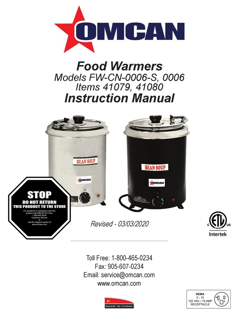 Omcan FW-CN-0006-S instruction manual