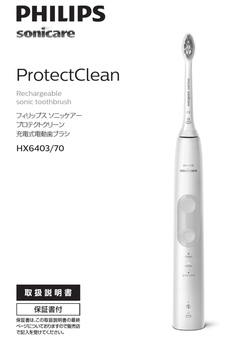 Philips sonicare ProtectClean HX6403/70 User manual