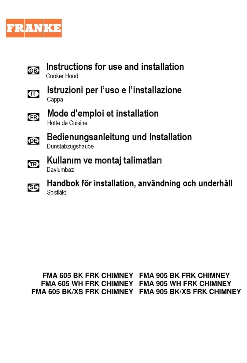 Franke FMA605WH Operation manual