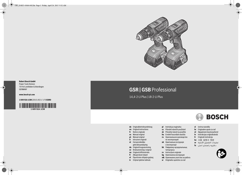 Bosch GSB 18-2-LI Plus Original instructions
