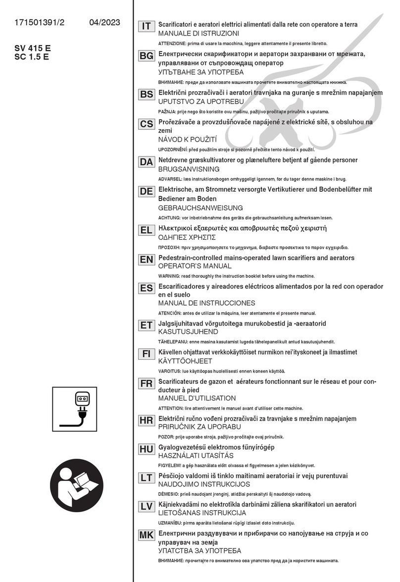 Stiga SV 415 E Operator's manual