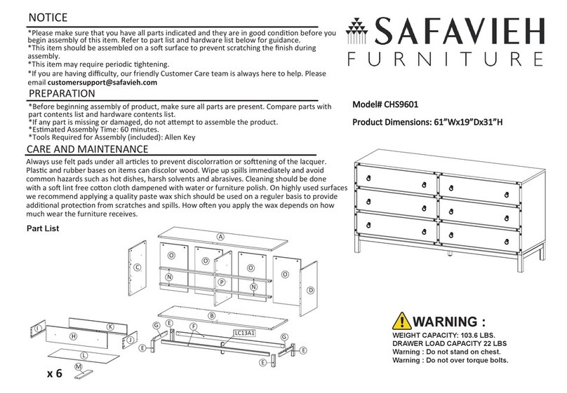 Safavieh Furniture CHS9601 manual