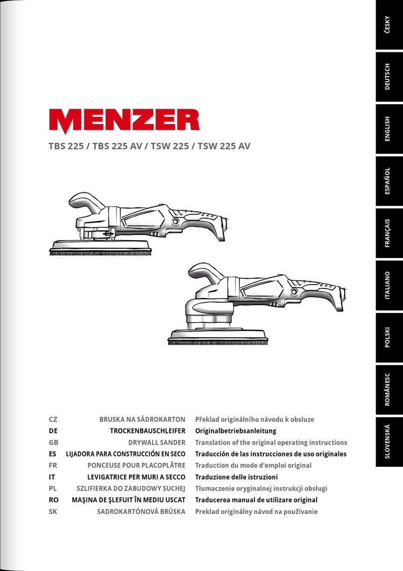 Menzer TSW 225 Quick guide Menzer TSW 225 Quick guide