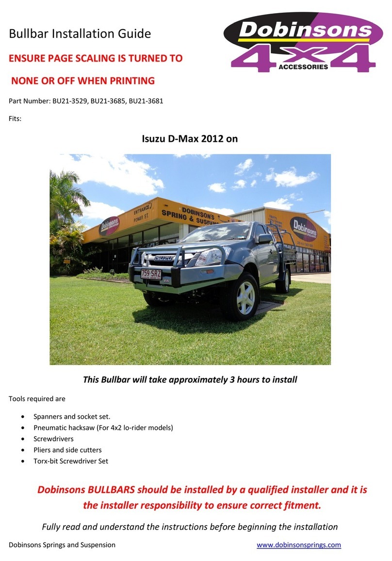 Dobinsons Isuzu D-Max 2012 on User manual