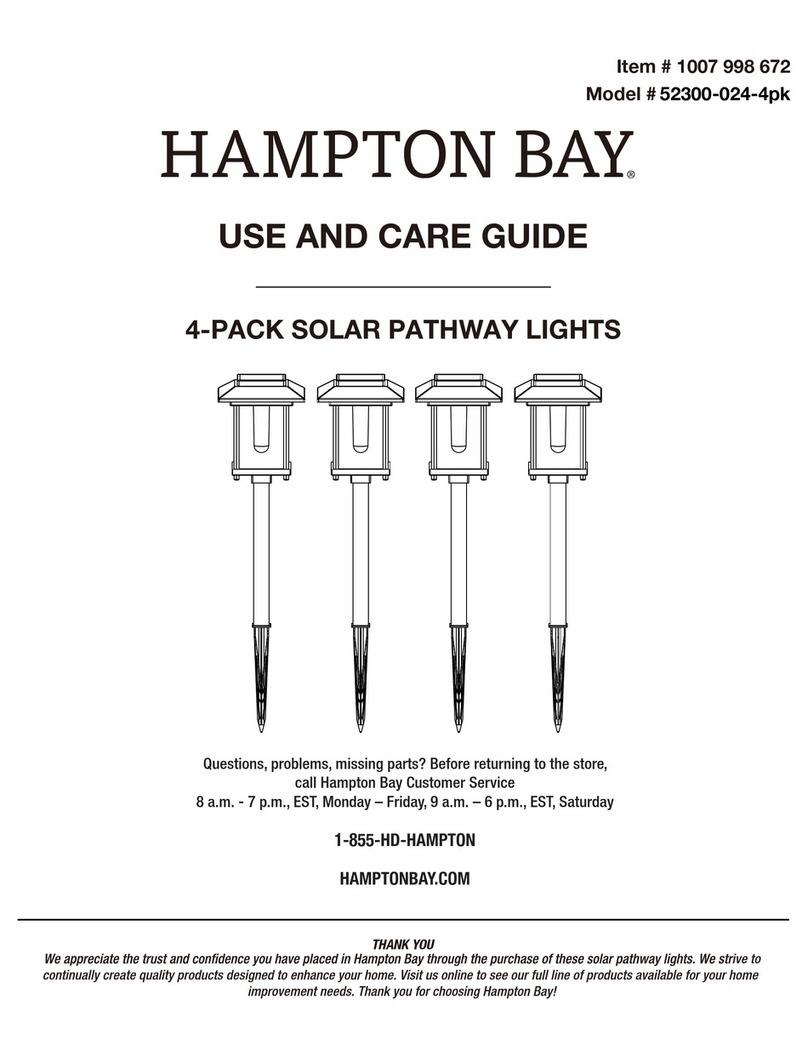 HAMPTON BAY 52300-024-4pk Use and care guide HAMPTON BAY 52300-024-4pk Use and care guide