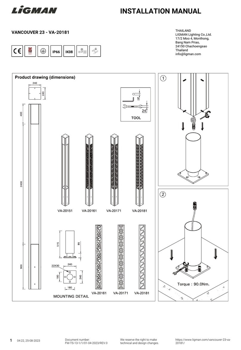 LIGMAN VANCOUVER 23 User manual
