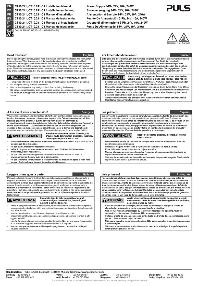 Puls CT10.241 User manual