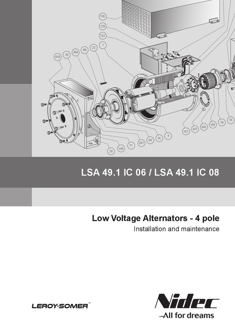 Nidec LEROY-SOMER LSA 49.1 IC 06 Installation and Maintenance Nidec LEROY-SOMER LSA 49.1 IC 06 Installation and Maintenance