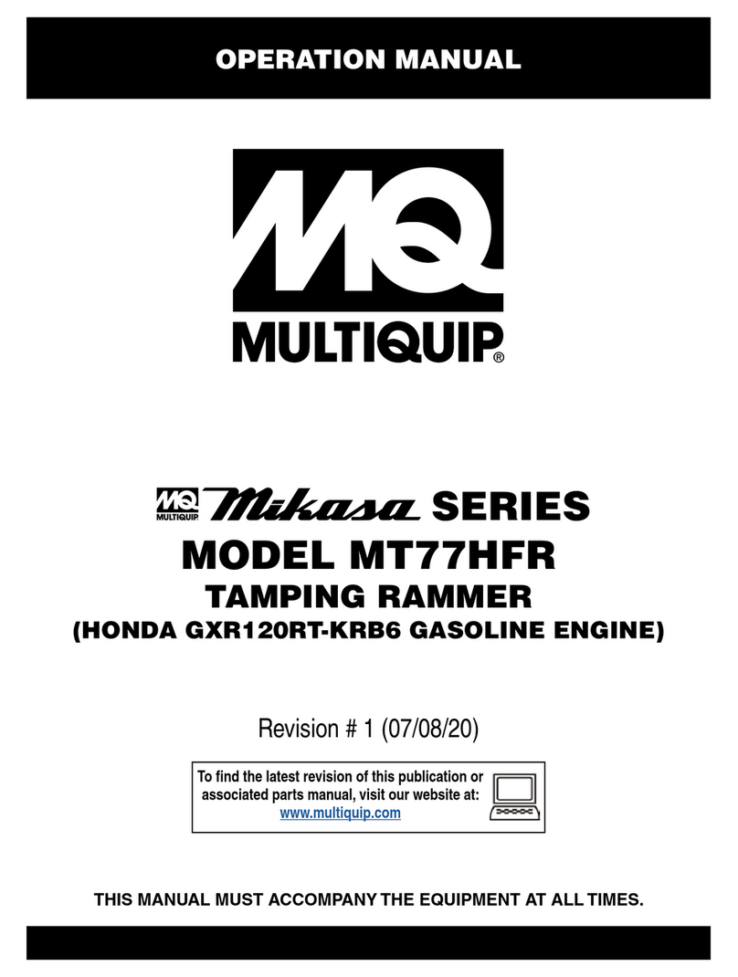MULTIQUIP Mikasa MT77HFR User manual