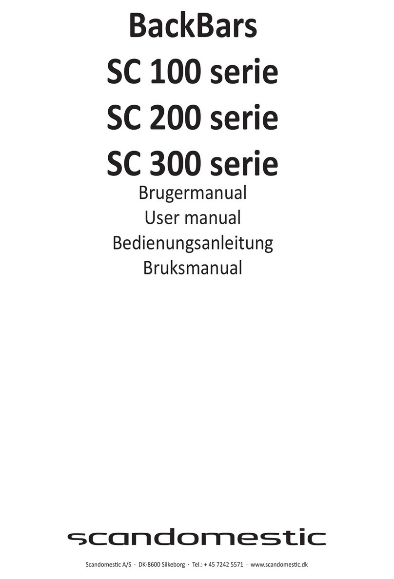 Scandomestic BackBars SC 100 Series User manual