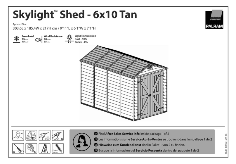 Palram Skylight Shed-6x10 Tan User manual Palram Skylight Shed-6x10 Tan User manual