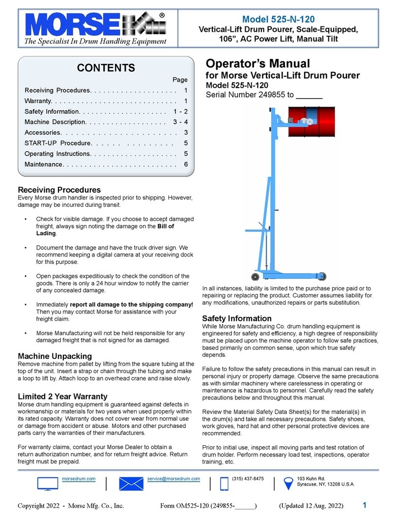 morse 525-N-120 Operator's manual
