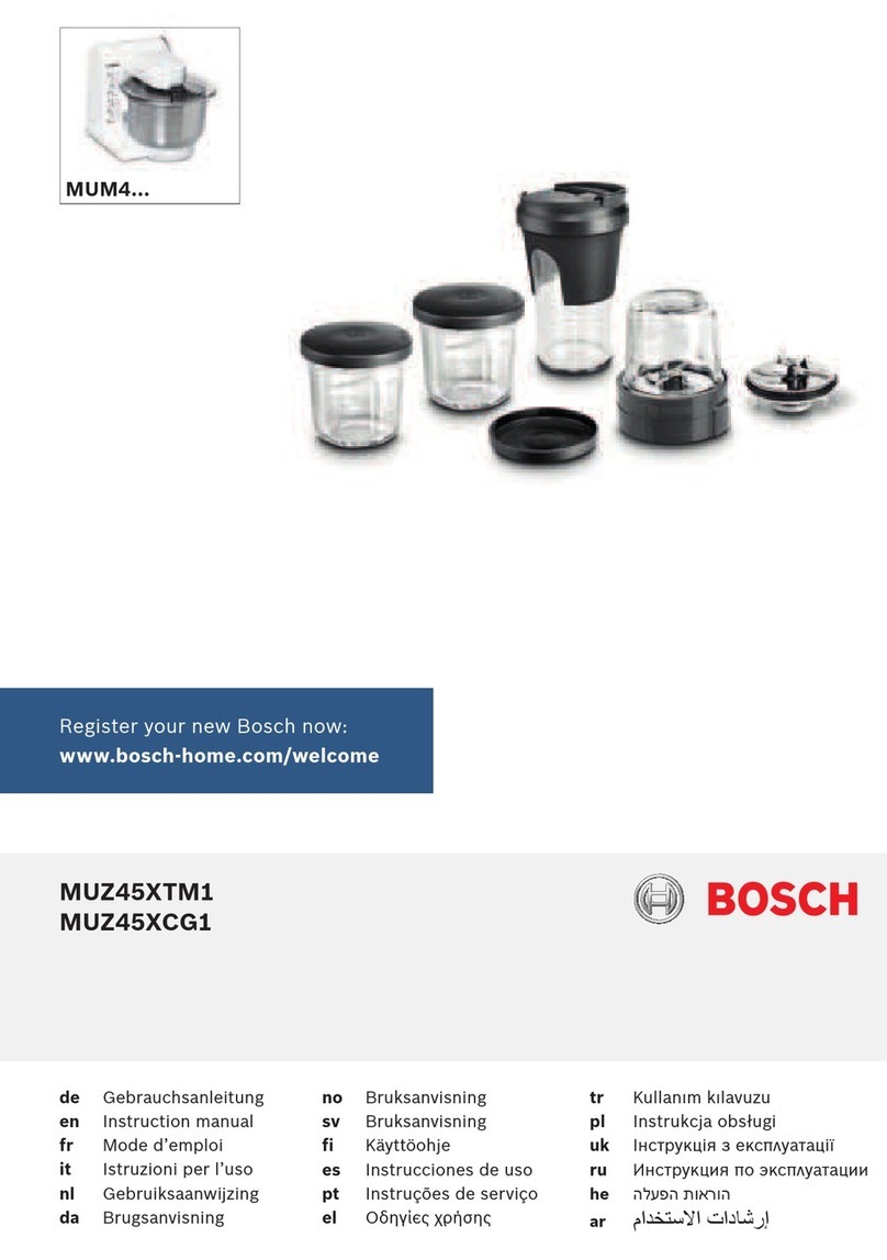 Bosch MUM4 instruction manual