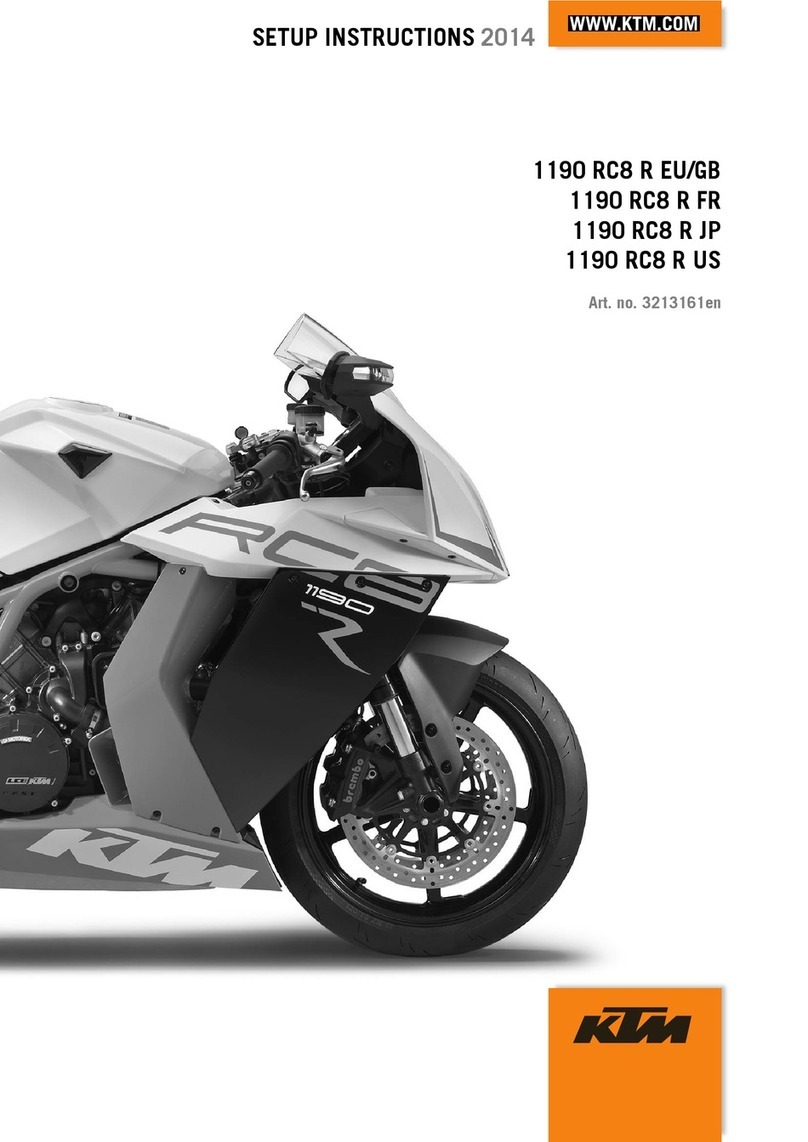 KTM 1190 RC8 R 2014 Setup instructions
