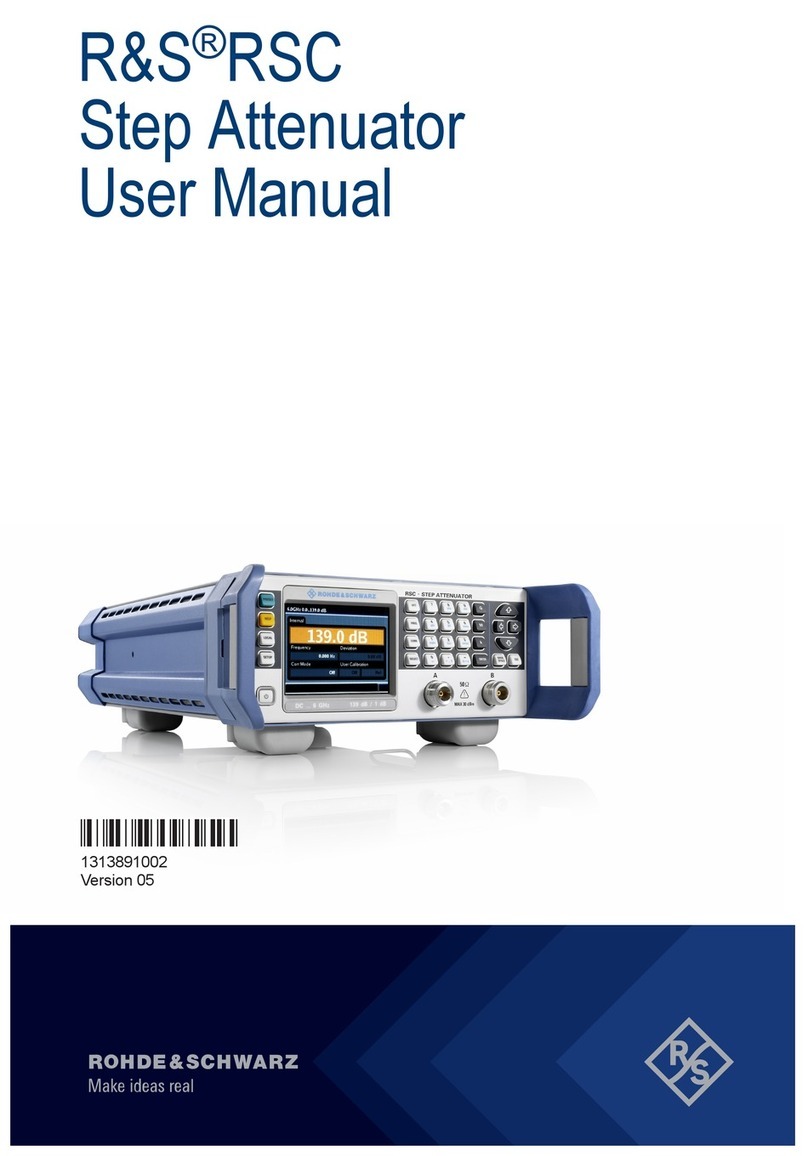 Rohde & Schwarz R&S RSC user manual