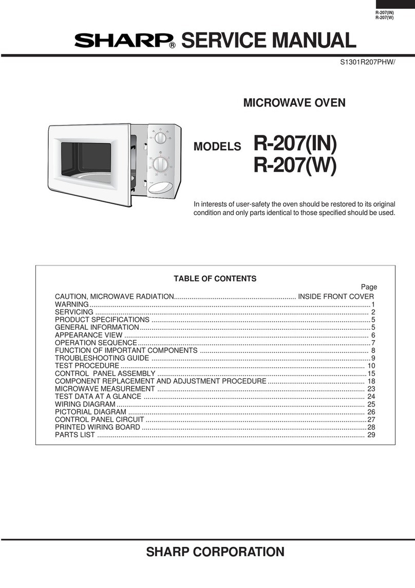 Sharp R-207 User manual