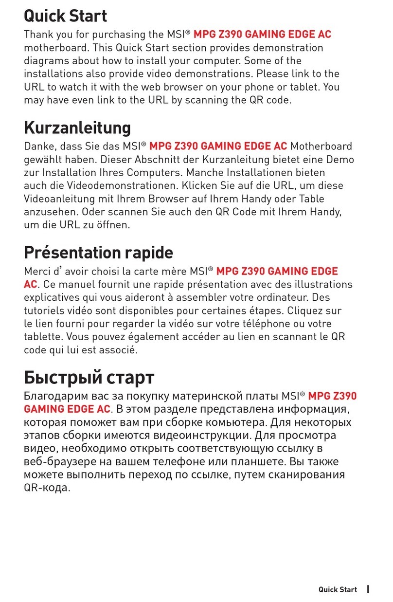 MSI MPG Z390 GAMING EDGE AC User manual MSI MPG Z390 GAMING EDGE AC User manual