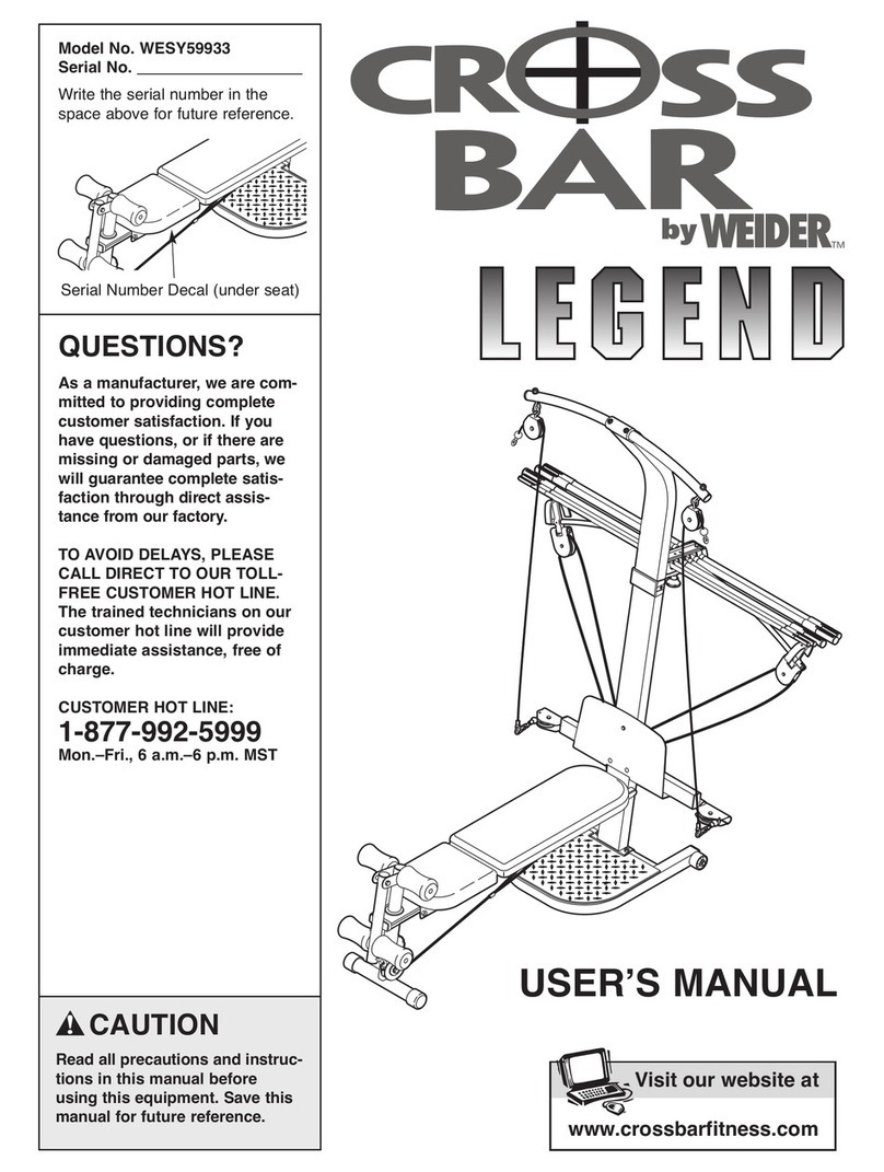 ICON WEILDER CROSS BAR LEGEND User manual