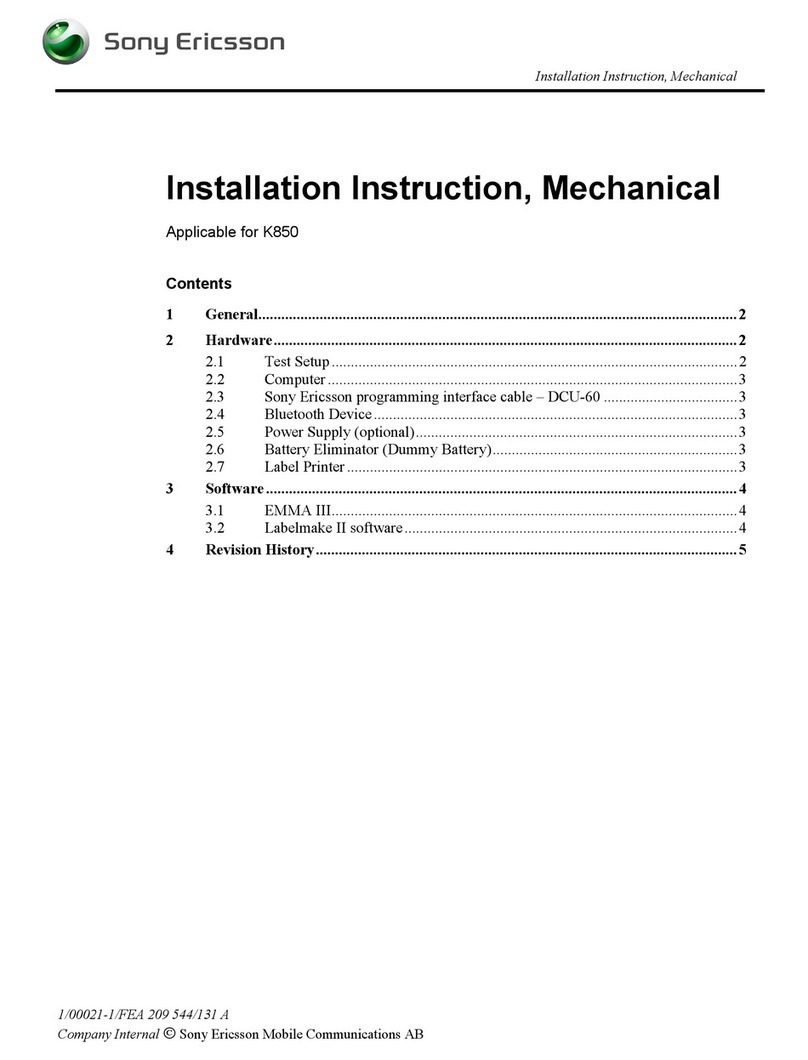 Sony Ericsson K850 User manual Sony Ericsson K850 User manual