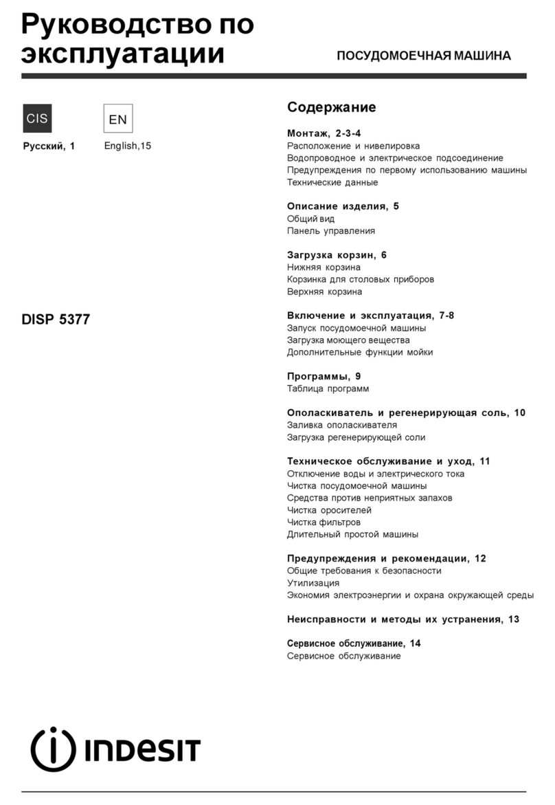 Indesit DISP 5377 operating instructions