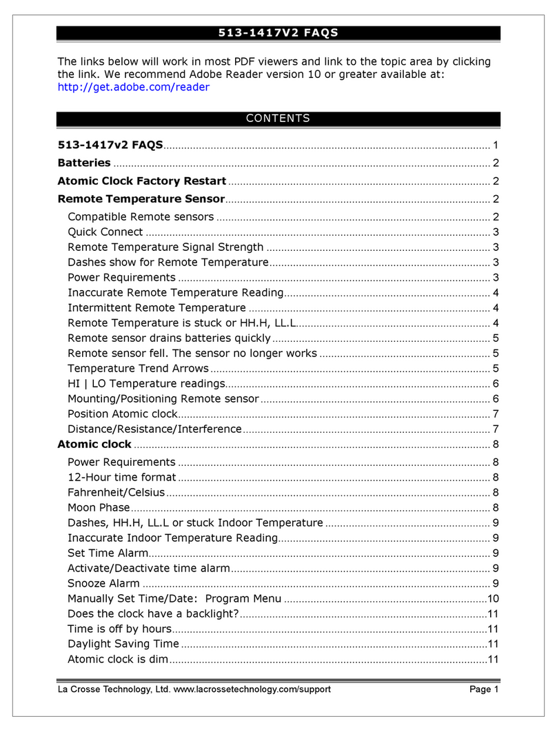 La Crosse Technology 513-1417V2 Faqs