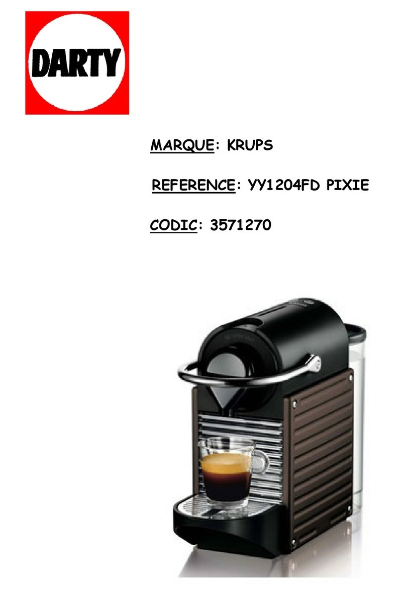 Krups Nespresso PIXIE YY1204FD User manual