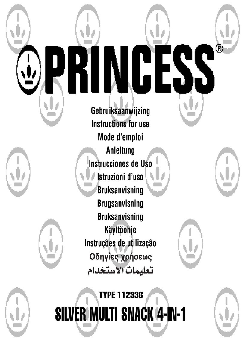 Princess SILVER MULTI SNACK 4-IN-1 Instructions for use