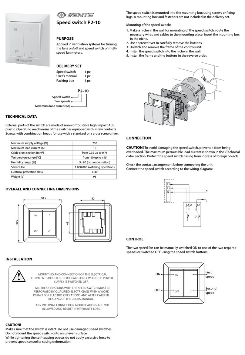Vents P2-10 User manual