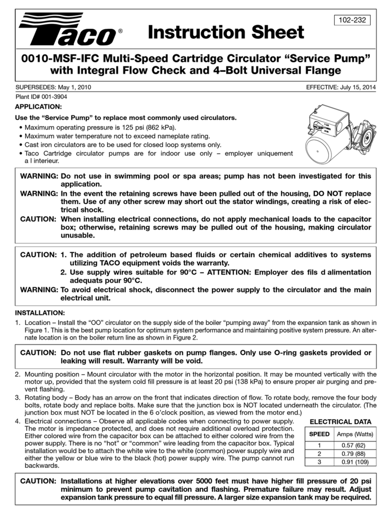 Taco 0010-MSF-IFC instruction sheet