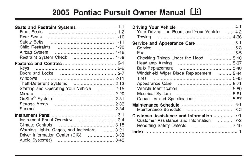 Chevrolet Pontiac Pursuit 2005 owner's manual