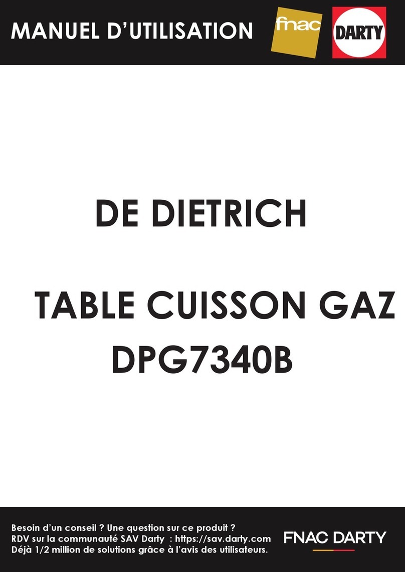 DeDietrich DPG7340B Guide for installation and use