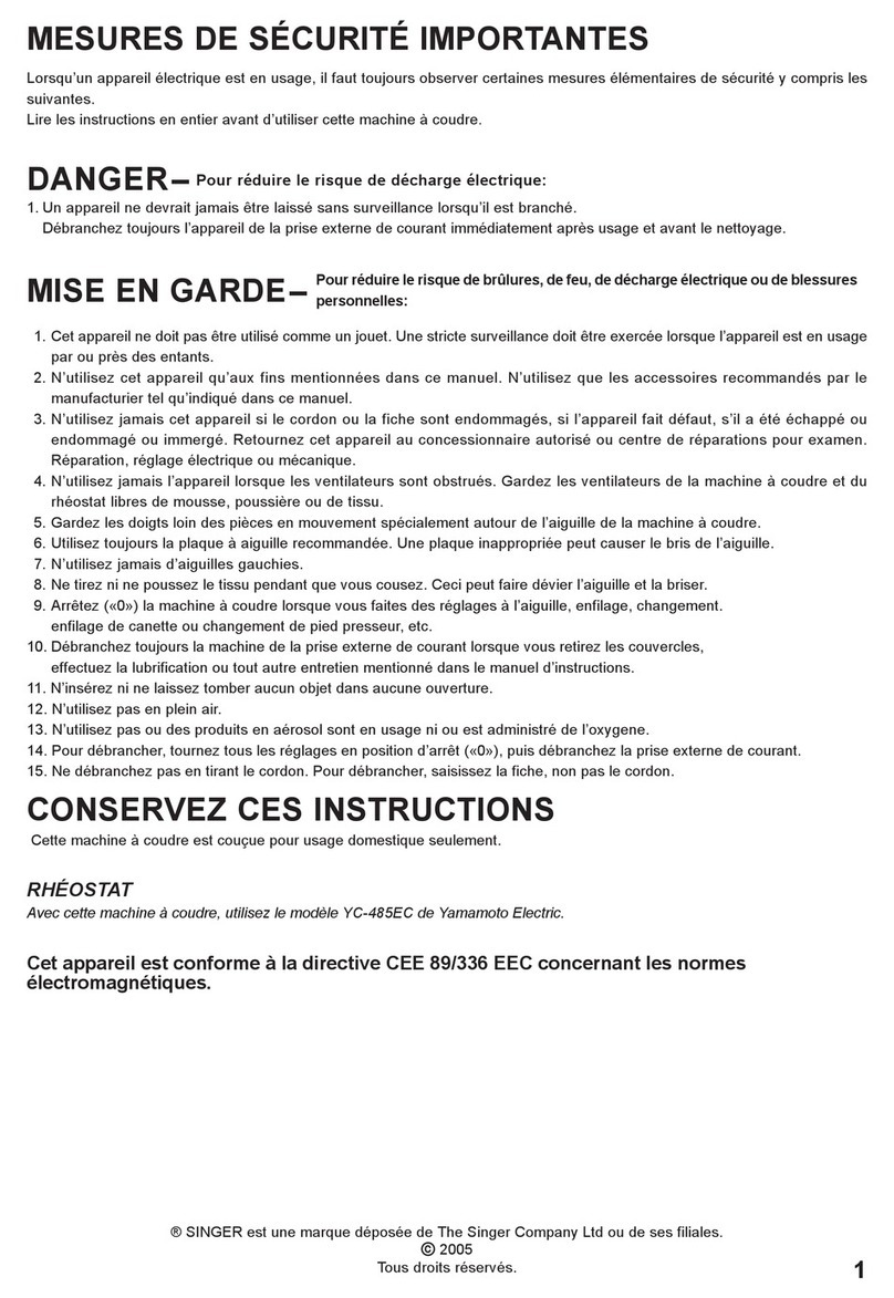 Singer YC-485EC User manual