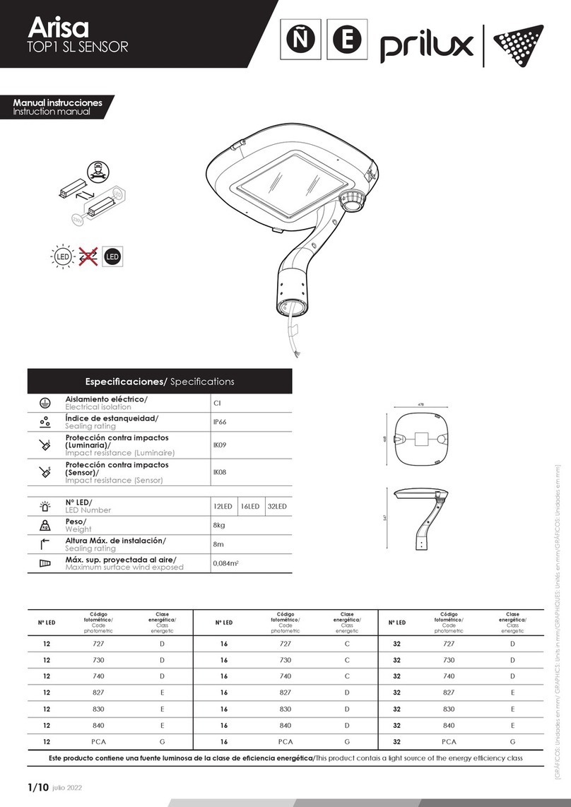 Prilux Arisa TOP1 SL instruction manual