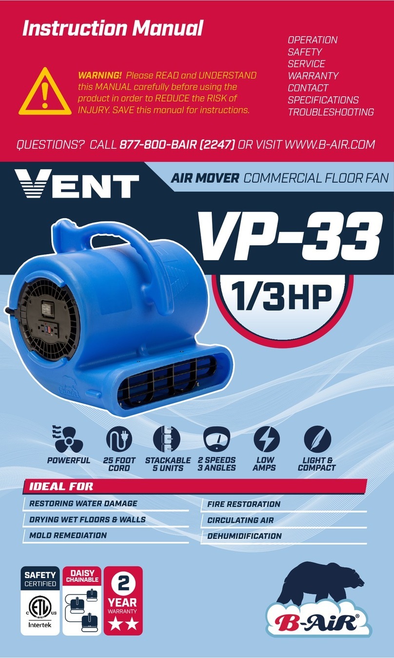 B-Air VENT VP-33 User manual