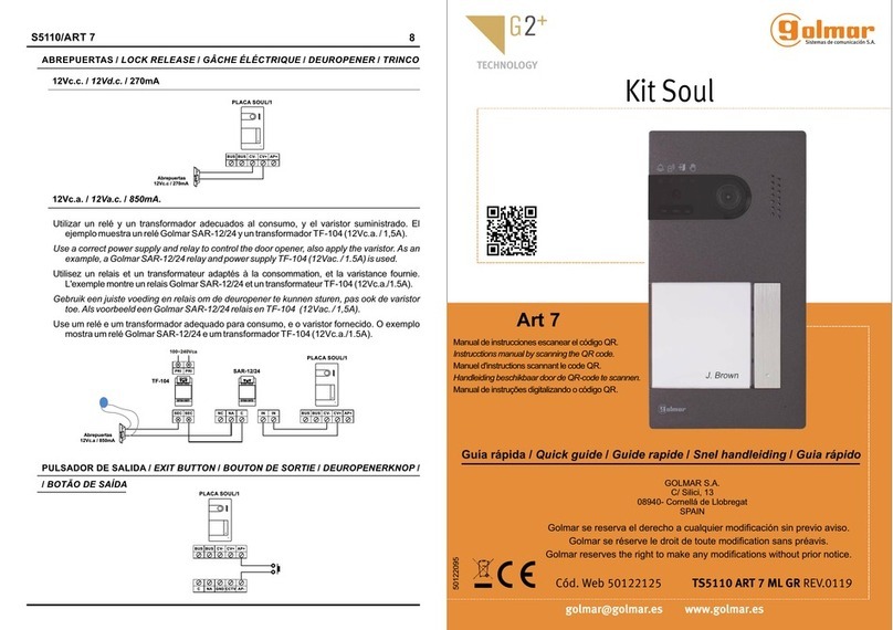 golmar S5110/ART 7 User manual