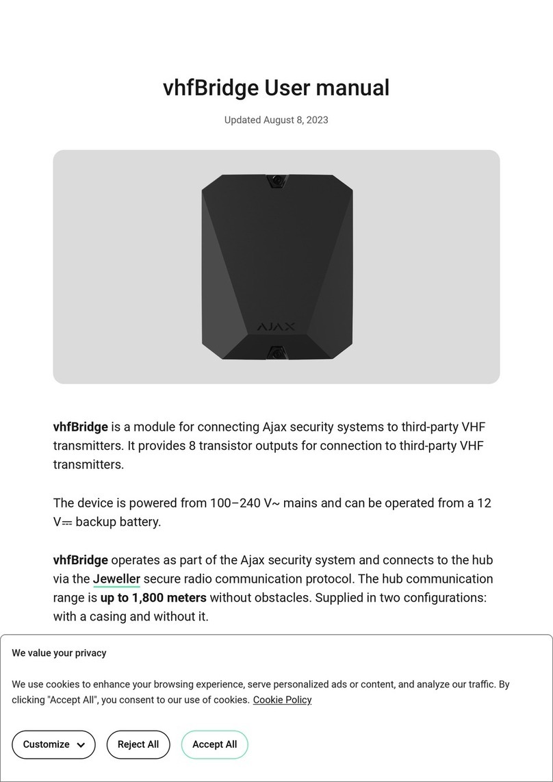 AJAX vhfBridge user manual