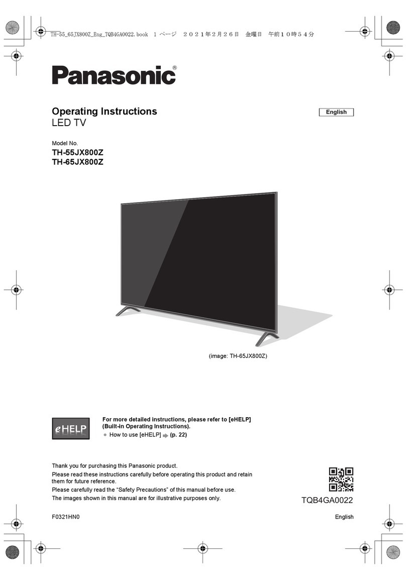 Panasonic TH-55JX800Z User manual Panasonic TH-55JX800Z User manual