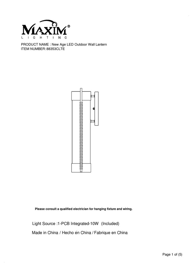 Maxim Lighting 88353CLTE User manual