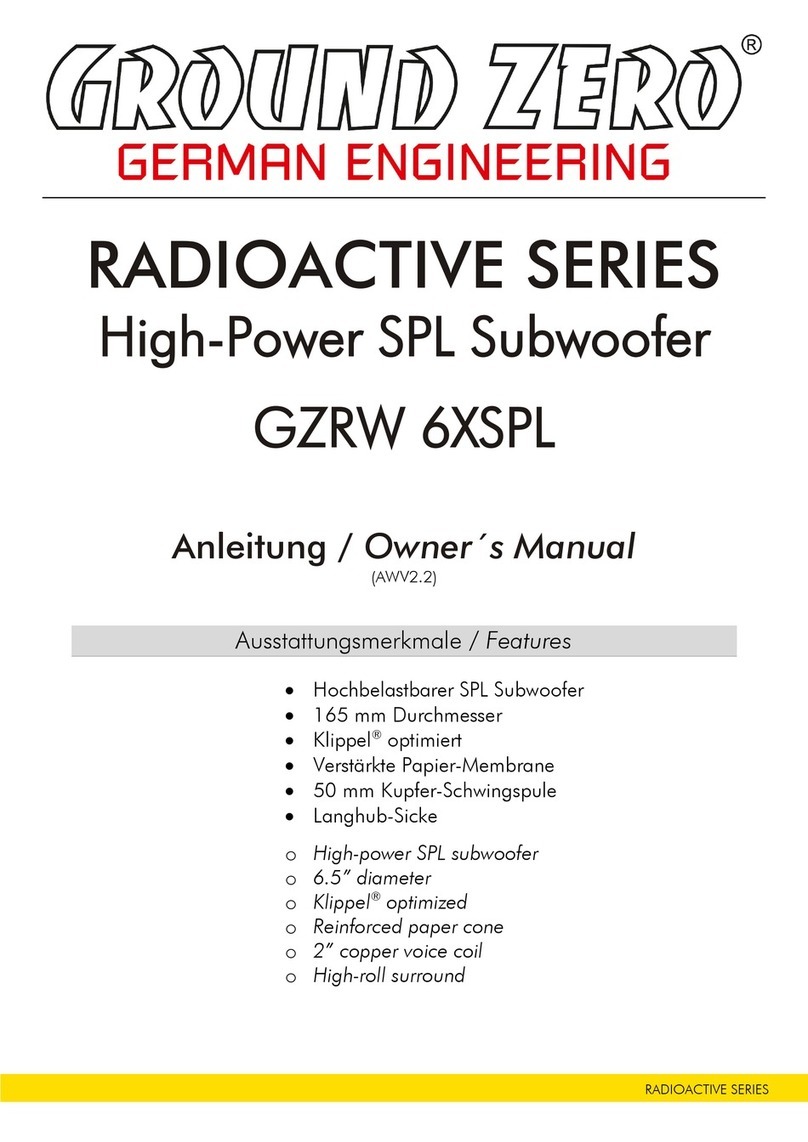 Ground Zero RADIOACTIVE Series owner's manual
