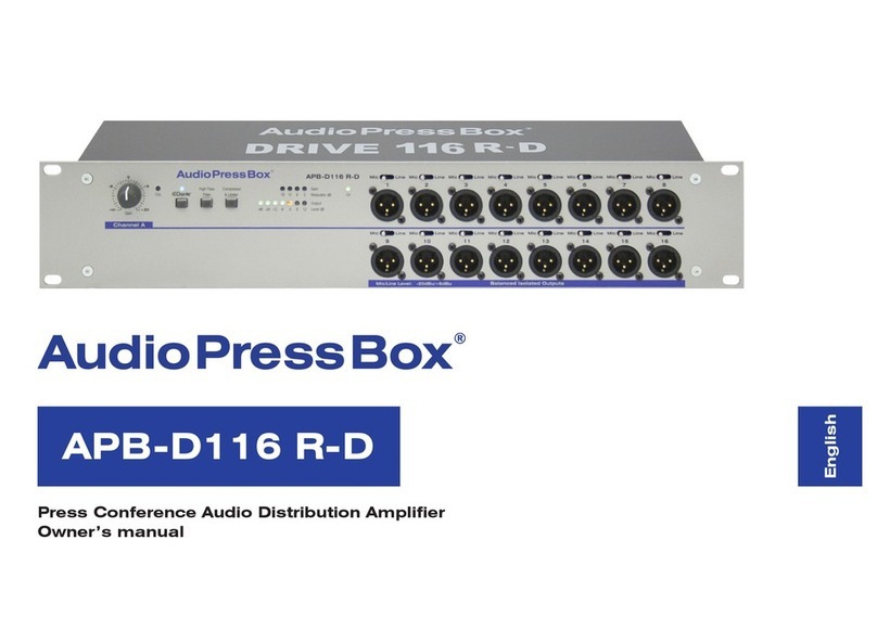 Audio Press Box APB-D116 R-D owner's manual