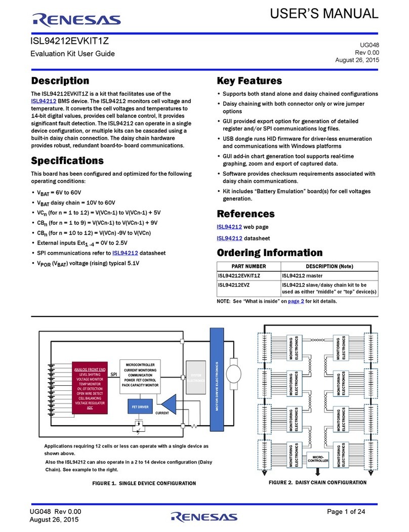 Renesas ISL94212EVKIT1Z User manual