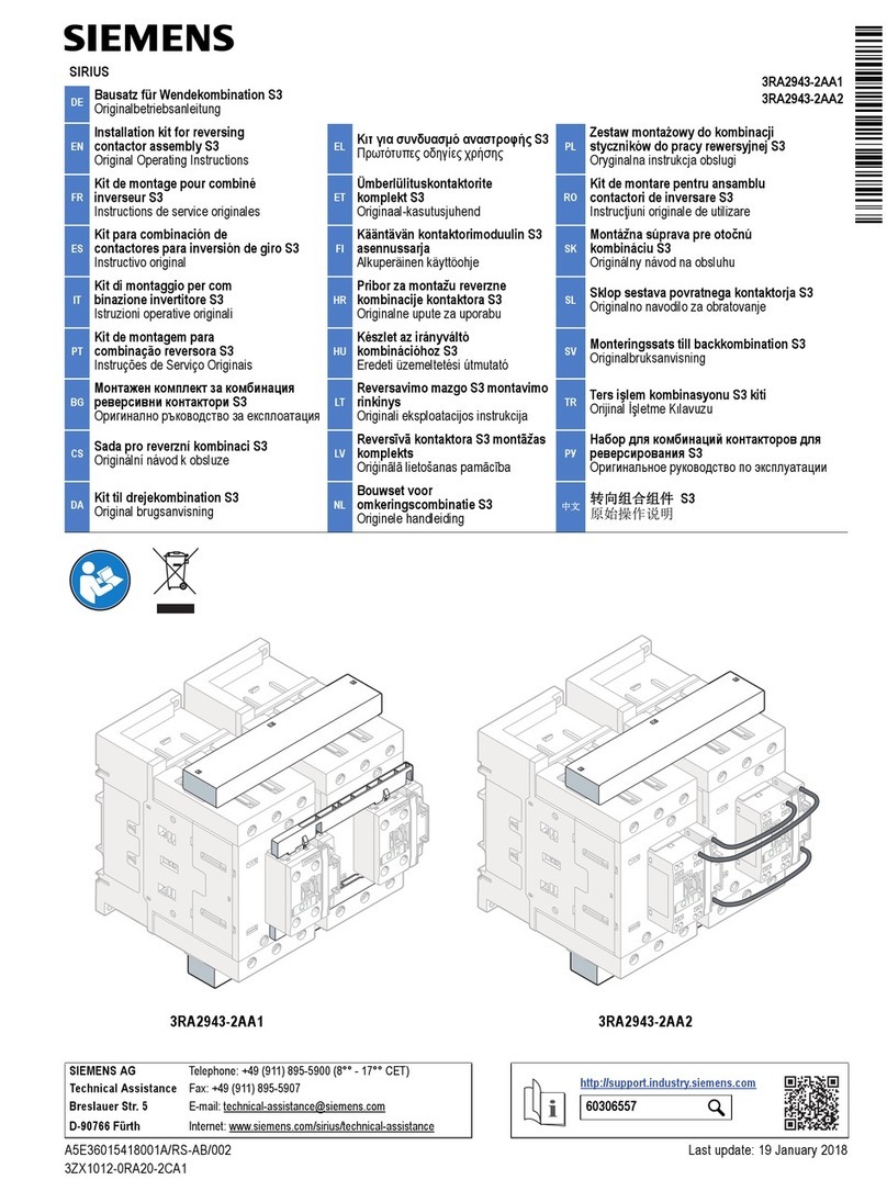 Siemens SIRIUS 3RA2943-2AA1 Original operating instructions