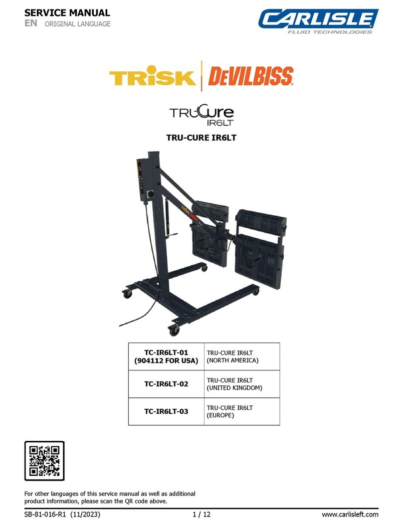 Carlisle TRISK DEVILBISS TRU-CURE IR6LT Series Service manual Carlisle TRISK DEVILBISS TRU-CURE IR6LT Series Service manual